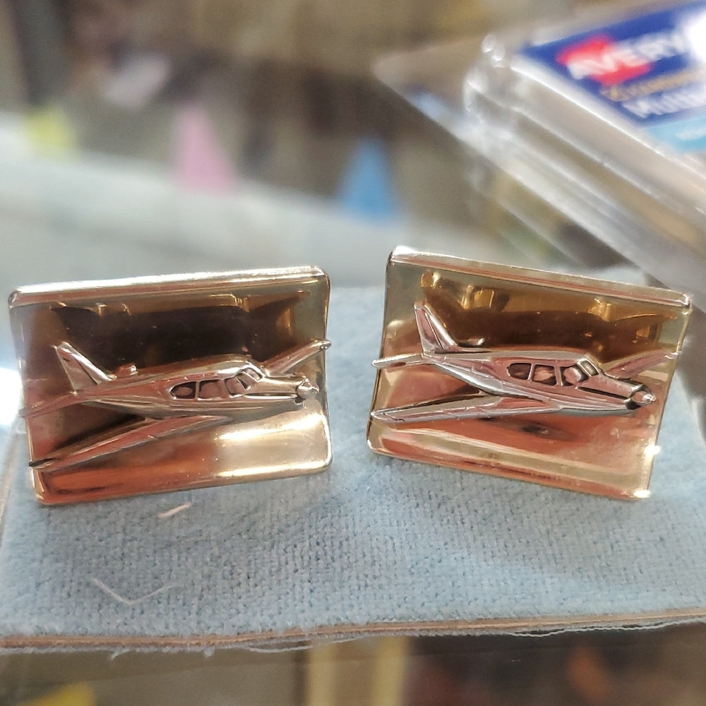 Piper Cub Cuff Links Jewelry Mens